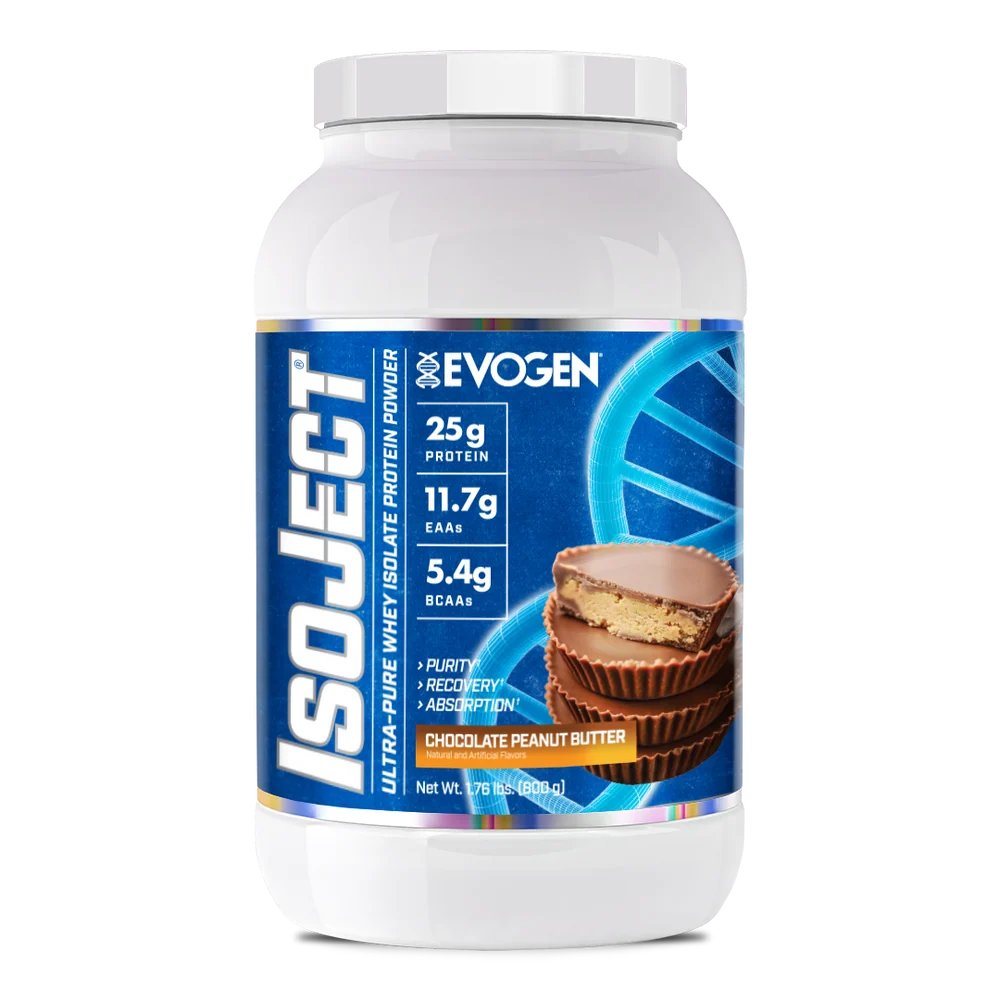 Izolat proteic, Evogen, IsoJect, 840 de grame, pudra proteica Chocolate Peanut Butter