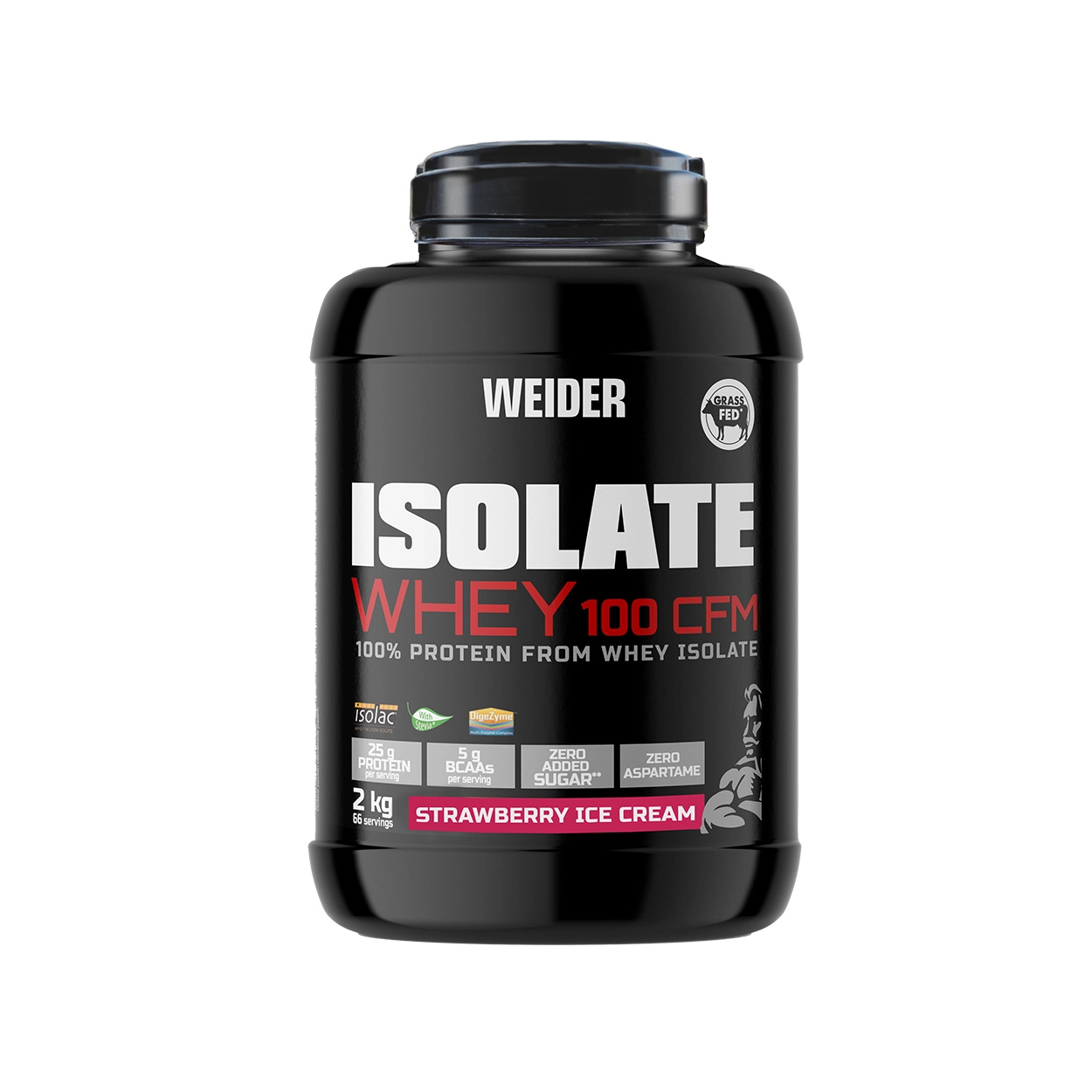 Izolat proteic, Weider, Isolate Whey 100 CFM, 2kg, pudra proteica Strawberry Ice Cream