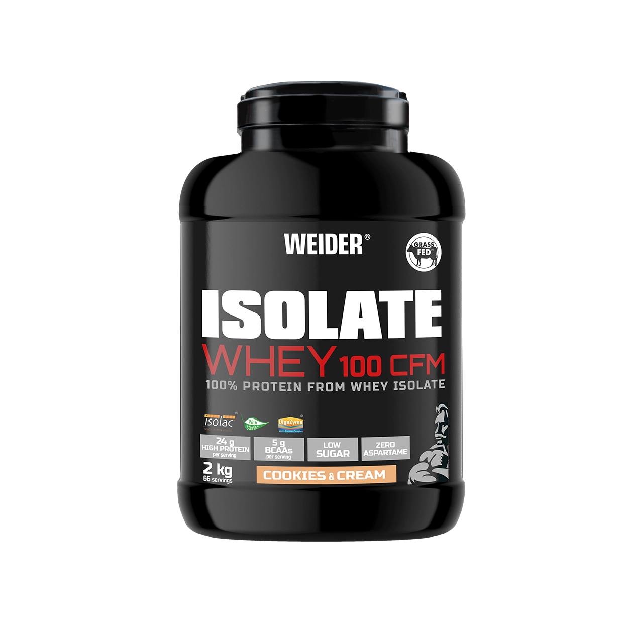 Izolat proteic, Weider, Isolate Whey 100 CFM, 2kg, pudra proteica Cookies&Cream