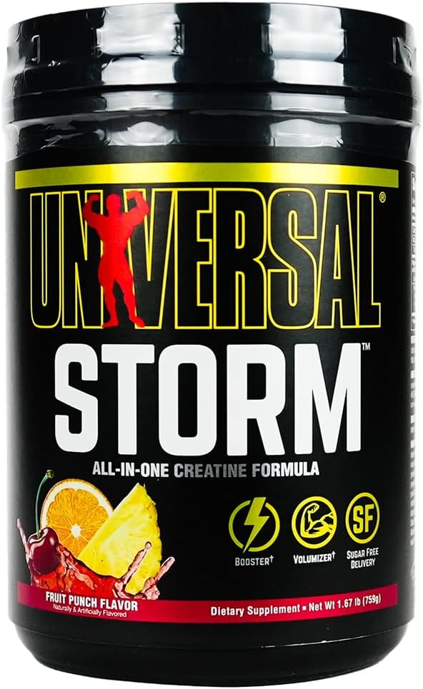 Matrice de creatina, Universal, Storm Creatine Complex, 750 de grame, pudra Fruit Punch