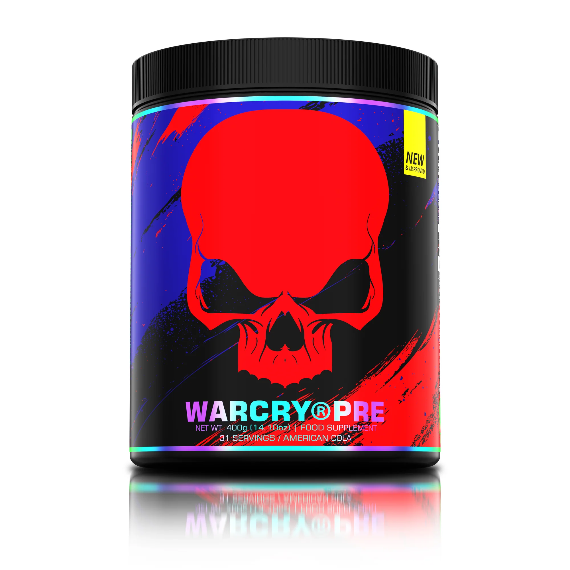 Pre-workout, Genius Nutrition, Warcry Pre, 400 de grame, pudra American Cola