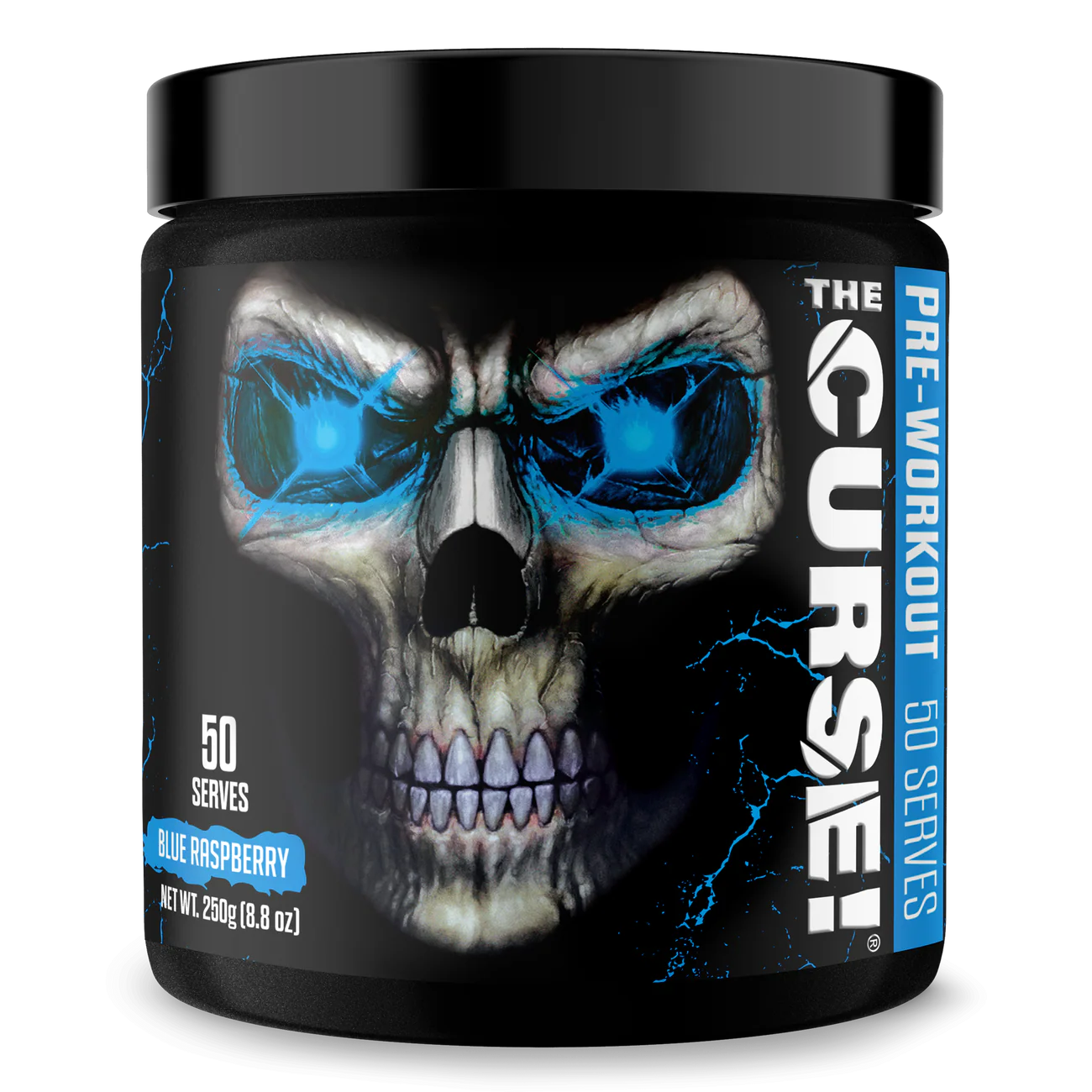 Pre-workout, JNX Sports, The Curse, 250 de grame, pudra Blue Raspberry