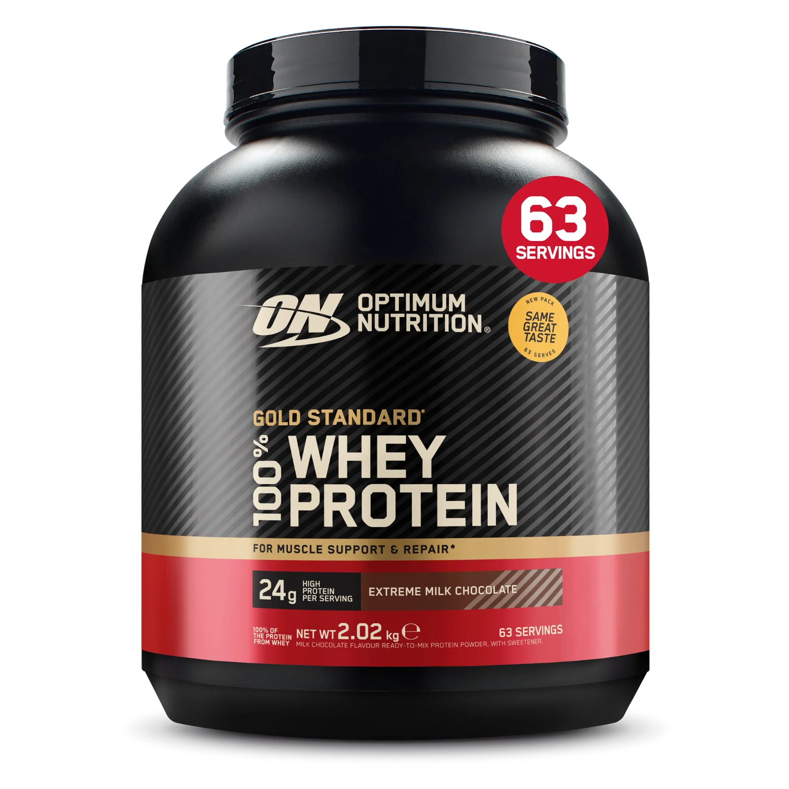 Proteina din zer, Optimum Nutrition, 100% Whey Gold Standard, 2.27kg, pudra proteica Extreme Milk Chocolate
