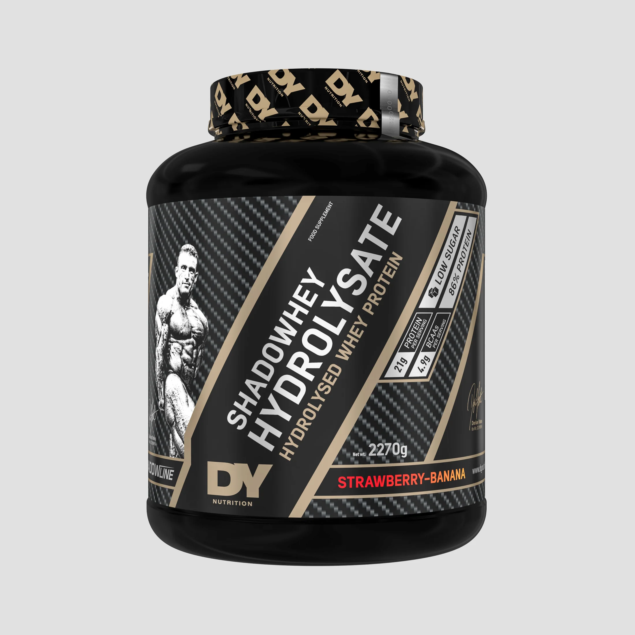 Proteina hidrolizata, DY Nutrition, Shadowhey Hydrolysate, 2.27kg, pudra proteica Căpșuni și Banane