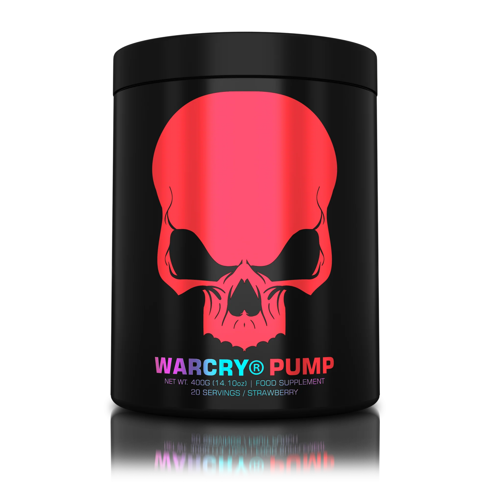 Pre-workout fara cofeina, Genius Nutrition, Warcry Pump, 400 de grame, pudra Strawberry