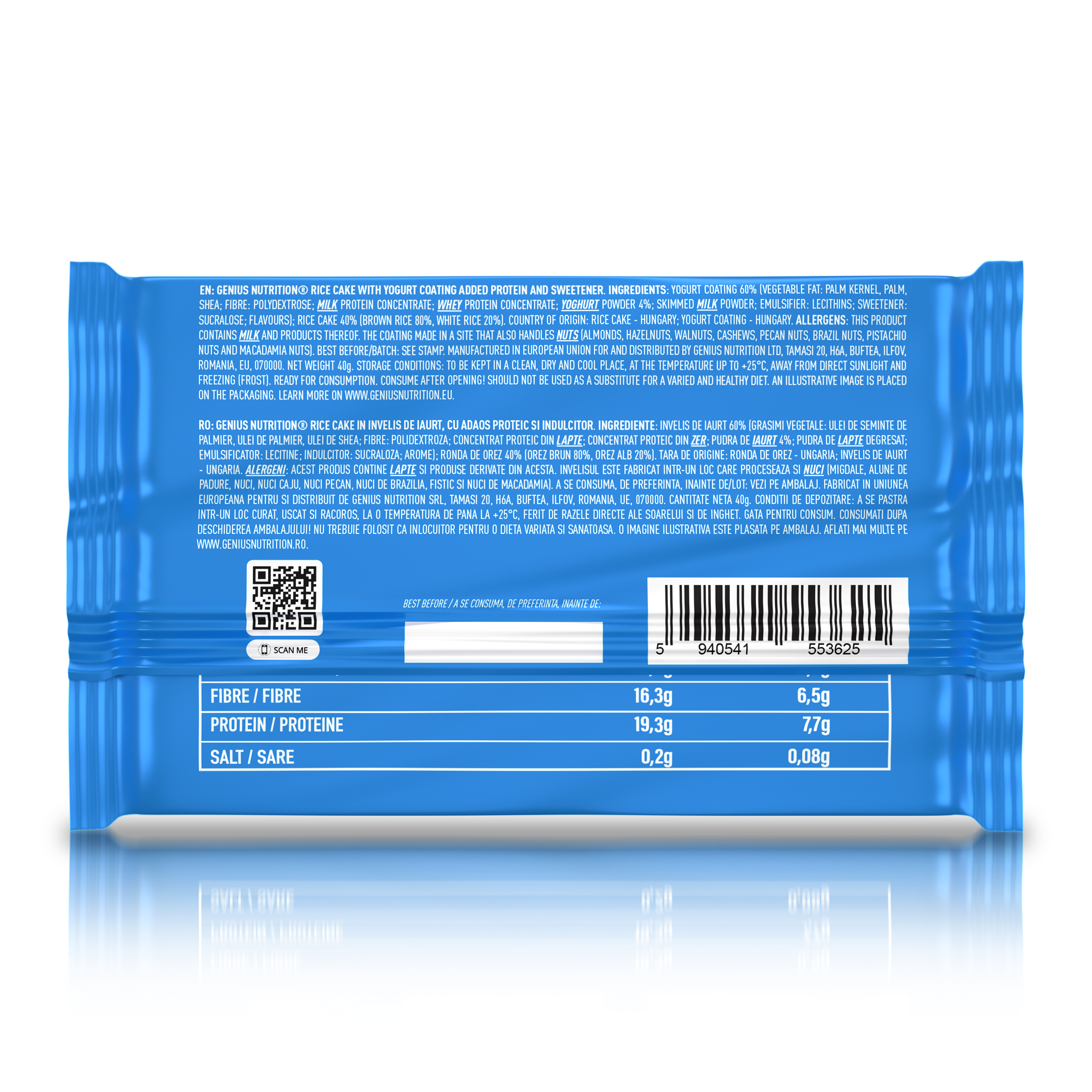 Baton din orez, Genius Nutrition, Rice Cake, 40 de grame [2]