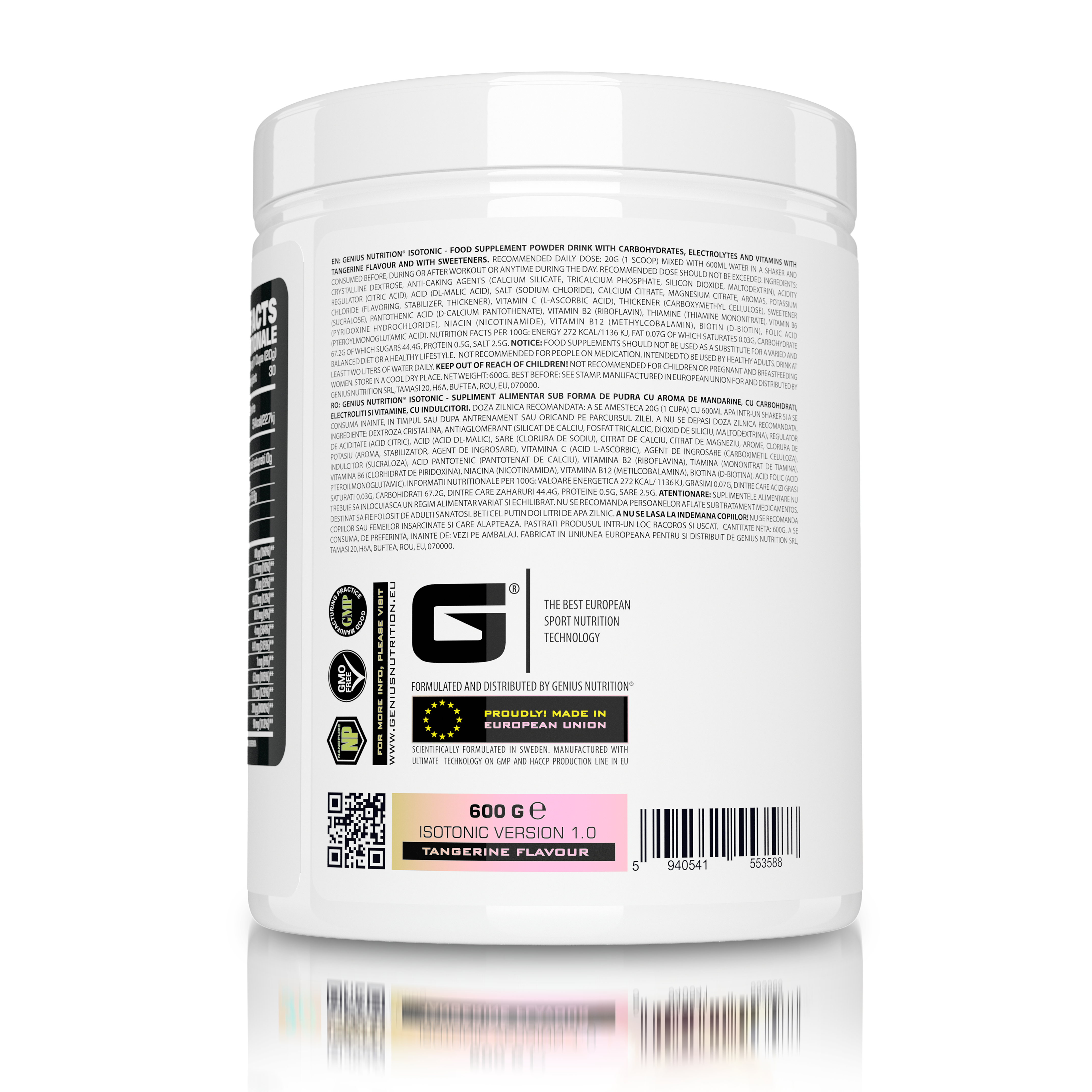 Saruri de hidratare, Genius Nutrition, Isotonic, 600 de grame, pudra [2]