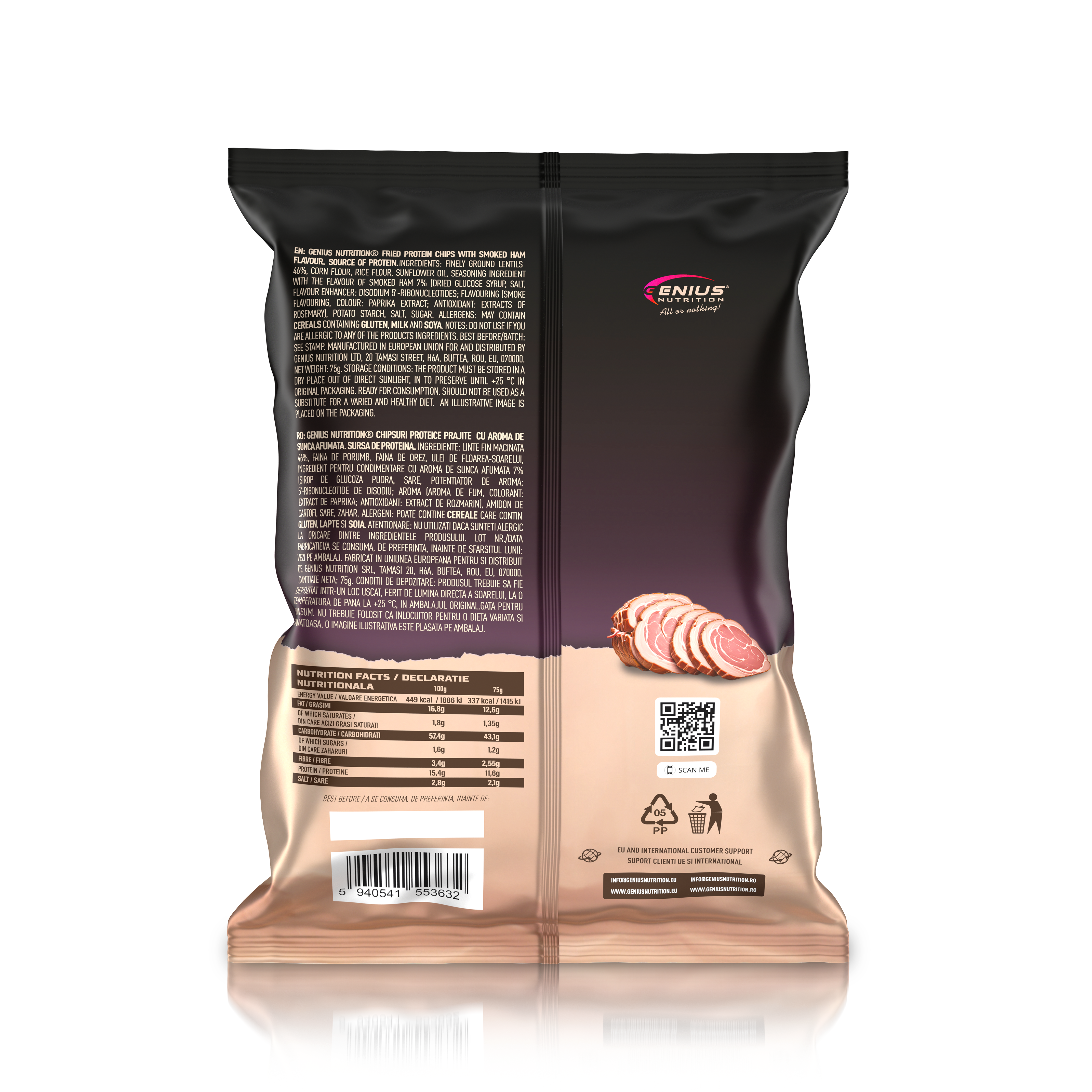 Chipsuri, Genius Nutrition, Protein chips, punga de 75 de grame [2]