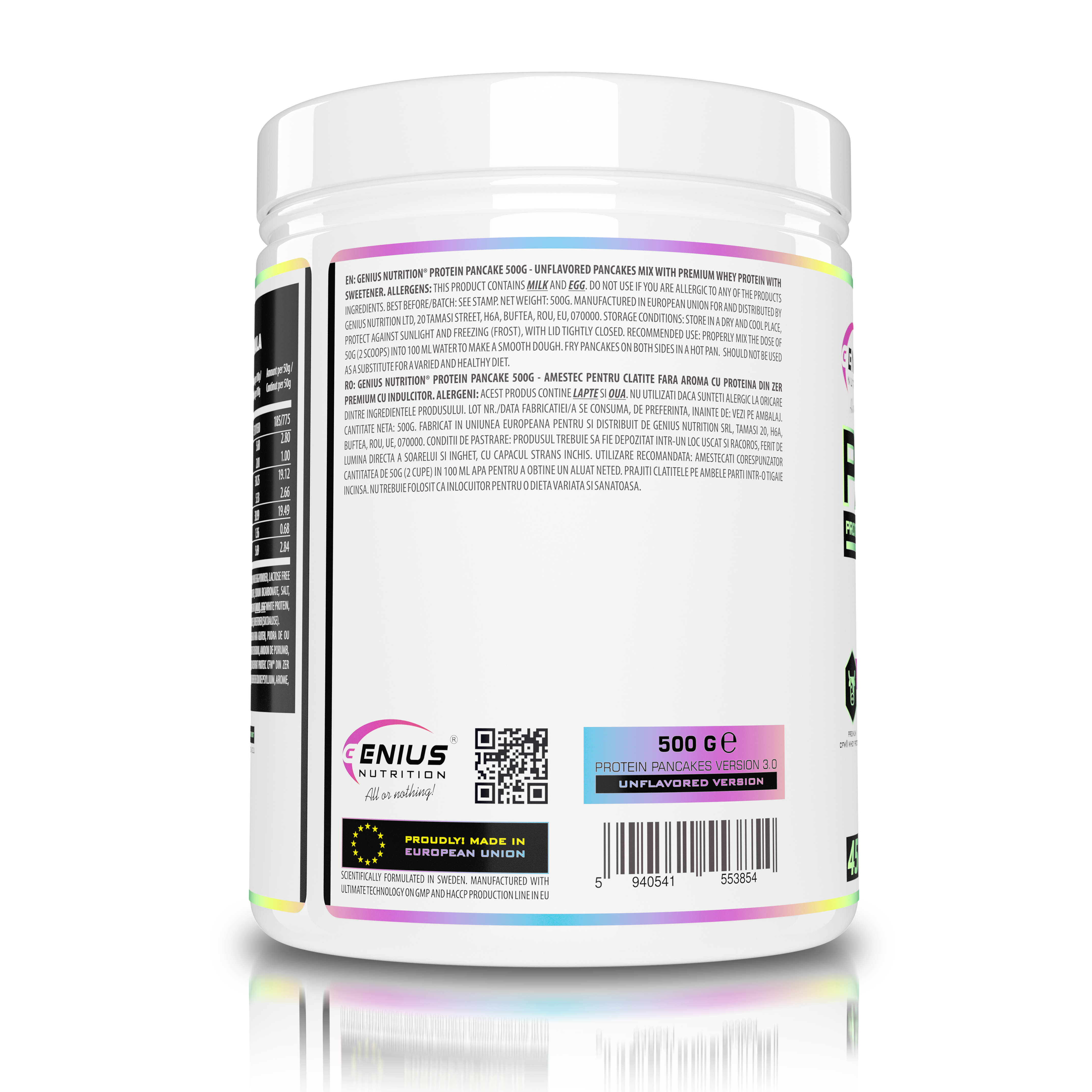 Mix pentru clatite, Genius Nutrition, Protein Pancakes, 500 de grame, pudra [3]