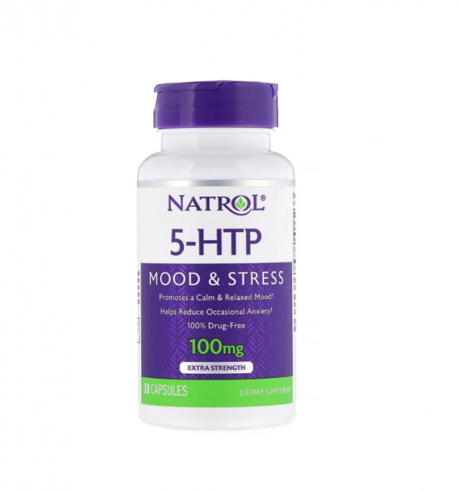 5-HTP Extra Strength 100mg Mood & Stress 30 capsule - Natrol [1]