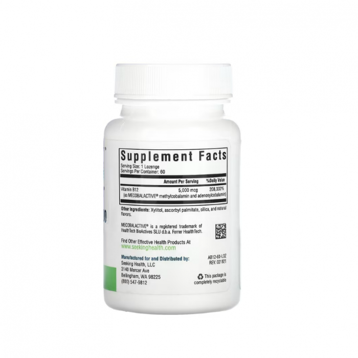 Active B12 5000 60 Lozenges - Seeking Health [2]