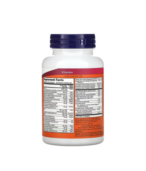 ADAM Multi-Vitamin for Men 90 capsule - NOW Foods [2]