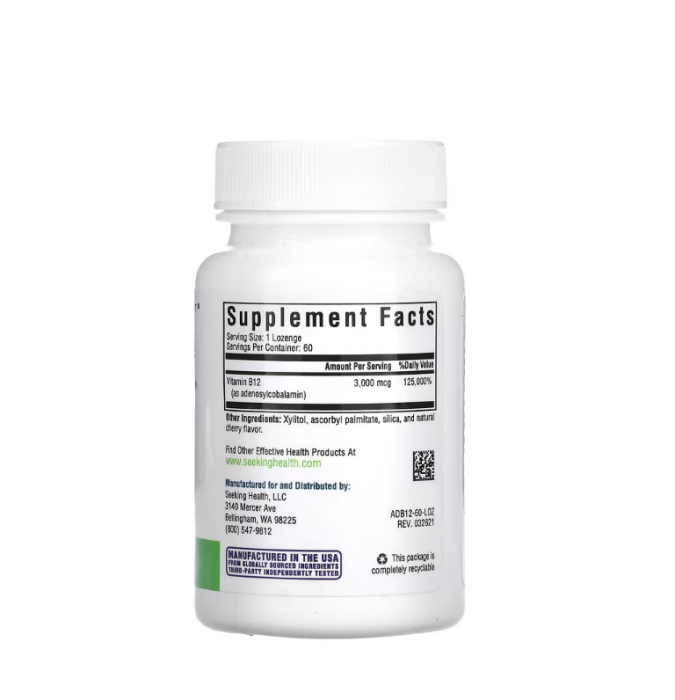 Adeno B12 3000mcg 60 capsule - Seeking Health [2]