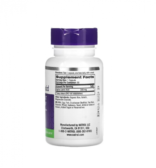 Alpha Lipoic Acid 300 mg 50 capsule - Natrol [2]