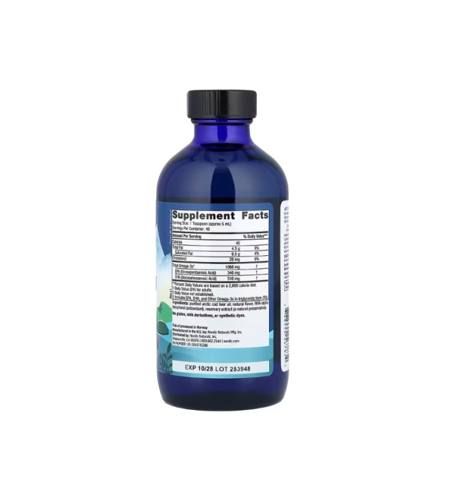 Arctic Cod Liver Oil 237ml Strawberry - Nordic Naturals [2]