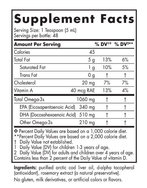 Arctic Cod Liver Oil 237ml Nordic Naturals [2]