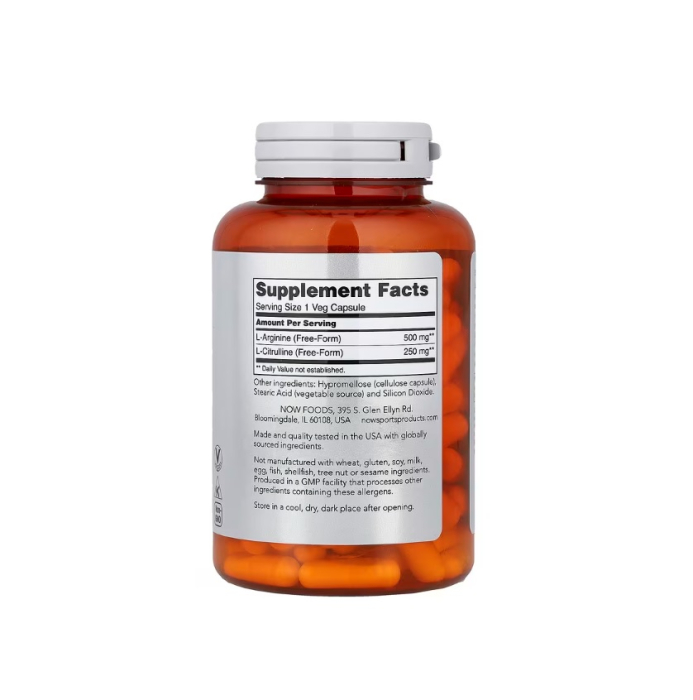 Arginine & Citrulline 120 capsule - NOW Foods [2]