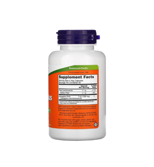 Astragalus 500mg 100 capsule - NOW Foods [2]