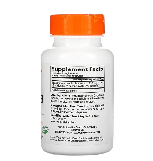 Bacopa with Synapsa 320mg 60 Capsule - Doctor's Best [2]