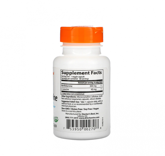 Benfotiamine with BenfoPure 300mg 60 Capsule - Doctor's Best [2]