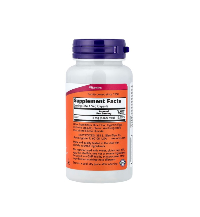 Biotin 5000mcg 60 capsule - NOW Foods [2]