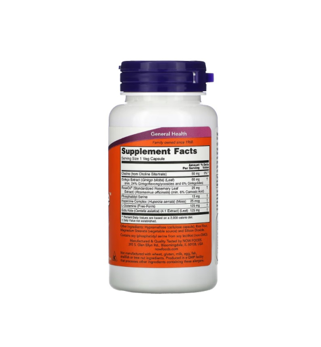 Brain Elevate 60 capsules - NOW Foods [2]