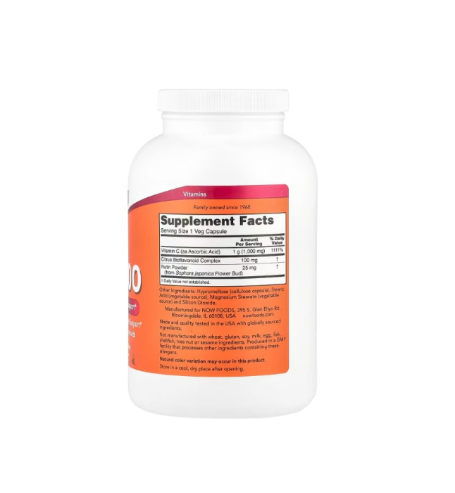 C-1000 with 100mg Bioflavonoids 500 capsule - NOW Foods [2]