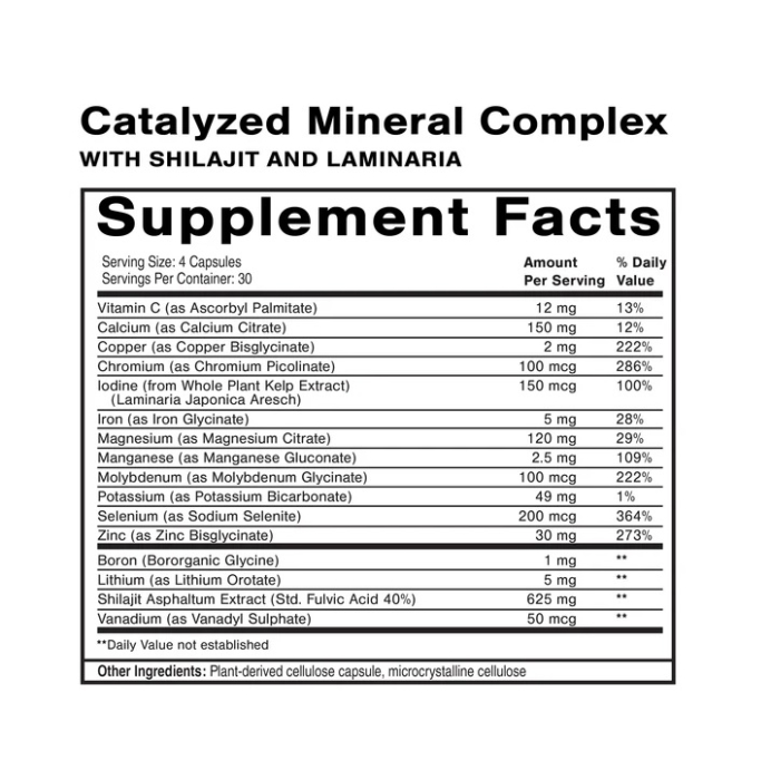 Catalyzed Mineral Complex with Shilajit and Laminaria 120 capsule - Quicksilver Scientific [2]