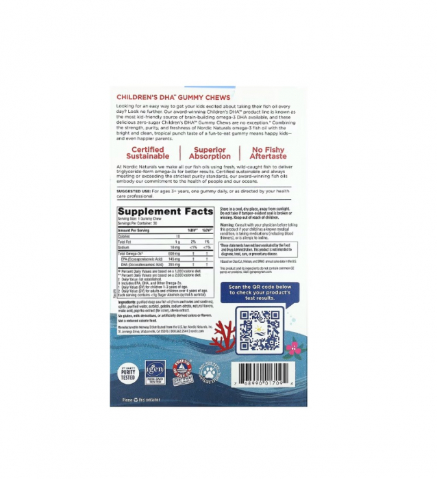 Children's DHA Gummies 600mg 30 jeleuri - Nordic Naturals [2]