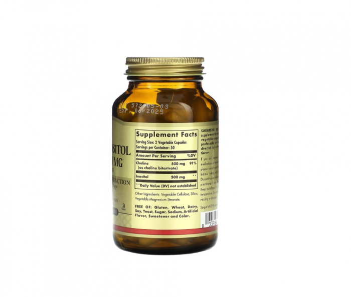 Choline/Inositol 500 mg/500 mg (per serving) 100 capsule vegetale - Solgar [2]