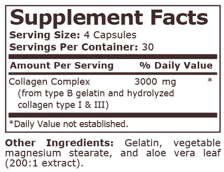 Collagen Peptides Type I & III 120 capsule - Pure Nutrition USA [2]