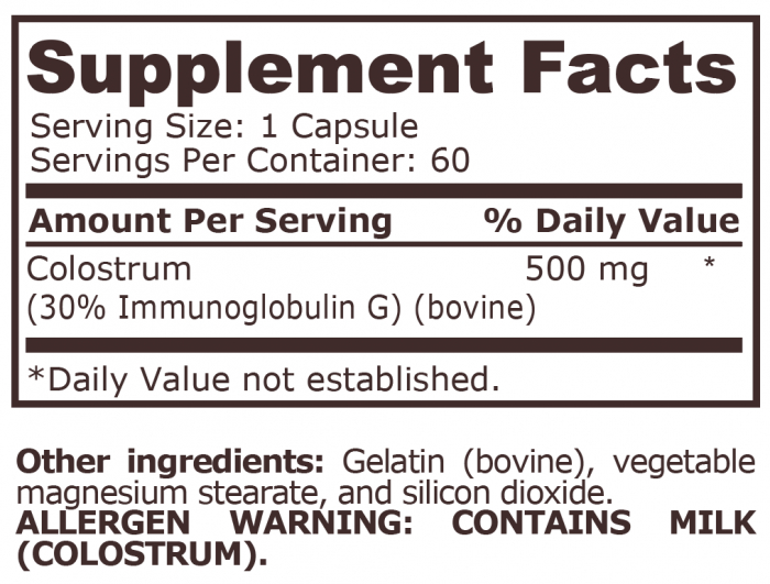 Colostrum 60 capsule - Pure Nutrition USA [2]