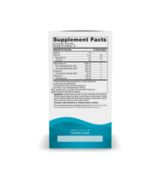 Complete Omega Xtra 1360mg Lemon 60 capsule moi - Nordic Naturals [2]