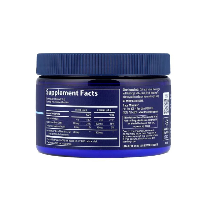 ConcenTrace Daily Mineral Powder Natural Blue Acai 132 grame - Trace Minerals [2]