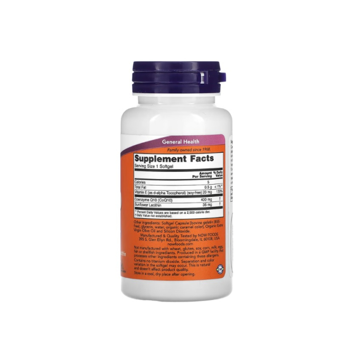CoQ10 400mg 30 capsule moi - NOW Foods [2]