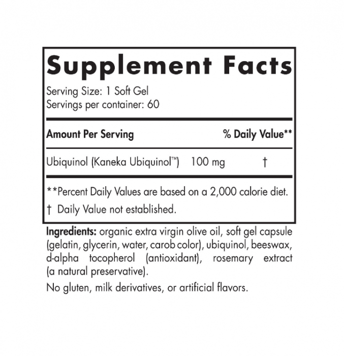 CoQ10 Ubiquinol 100mg 60 Soft Gels - Nordic Naturals [2]