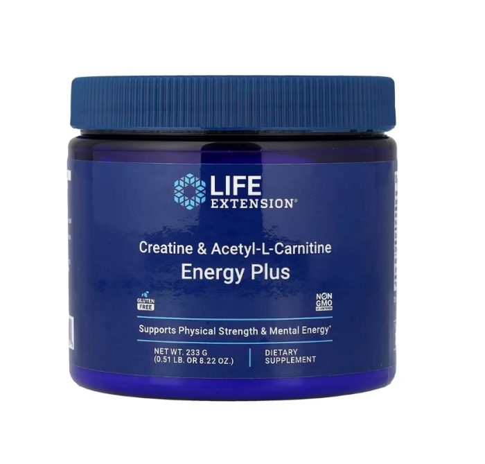 Creatine & Acetyl-L-Carnitine Energy Plus 233g - Life Extension [1]
