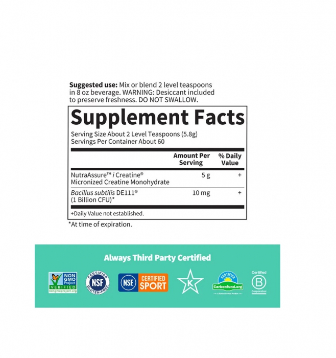 Creatine Monohydrate + Probiotics Powder 348g - Garden of Life [2]