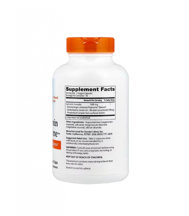 Curcumin Phytosome 500mg 180 capsule vegetale - Doctor's Best [2]