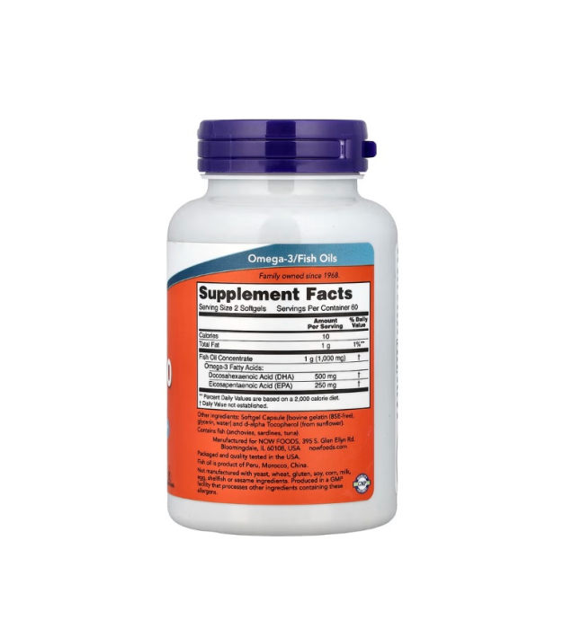 DHA-250 Fish Oil 120 capsule moi - NOW Foods [2]