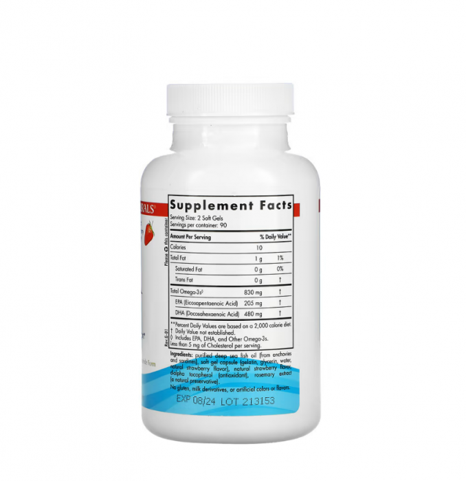 DHA 830mg Strawberry 180 capsule - Nordic Naturals [2]