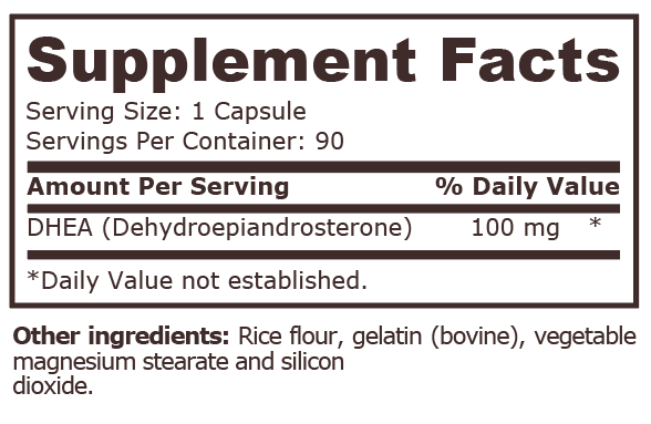 DHEA 100mg 90 capsule - Pure Nutrition USA [2]