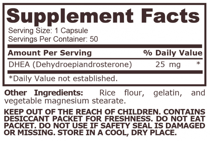 DHEA 25mg 50 capsule - Pure Nutrition [2]