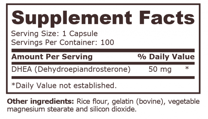 DHEA 50mg 100 capsule - Pure Nutrition [2]
