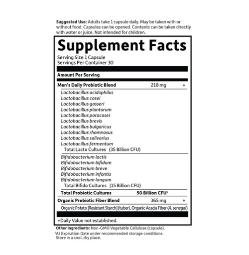 Dr. Formulated Probiotics Once Daily Men's Shelf-Stable 30 Capsule - Garden Of Life [2]