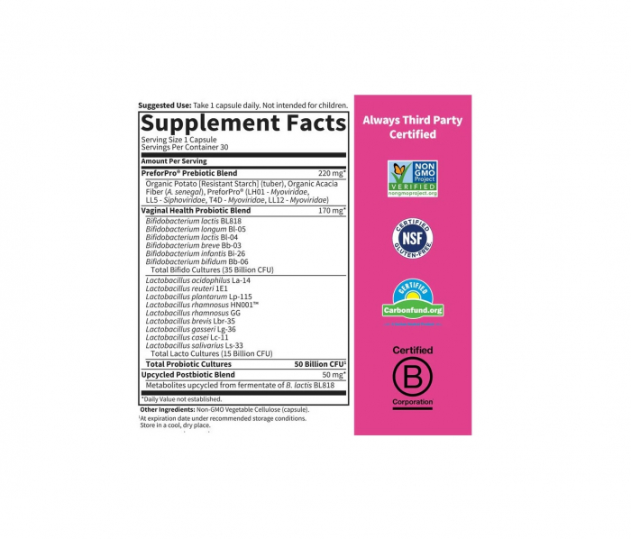 Dr. Formulated Probiotics Women's pH 30 capsule vegetale - Garden of Life [2]
