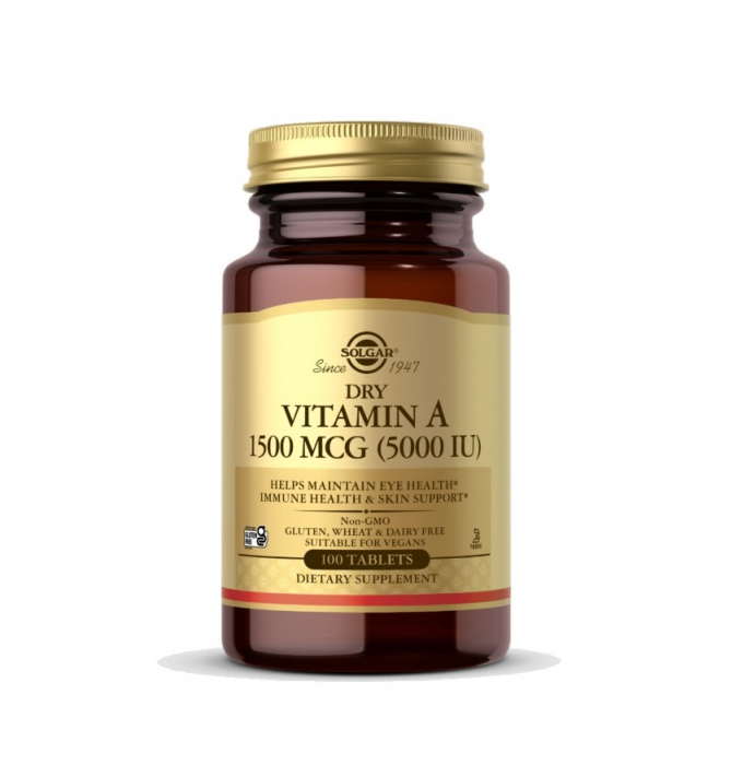 Dry Vitamin A 1500mcg (5000IU) 100 tablete - Solgar [1]