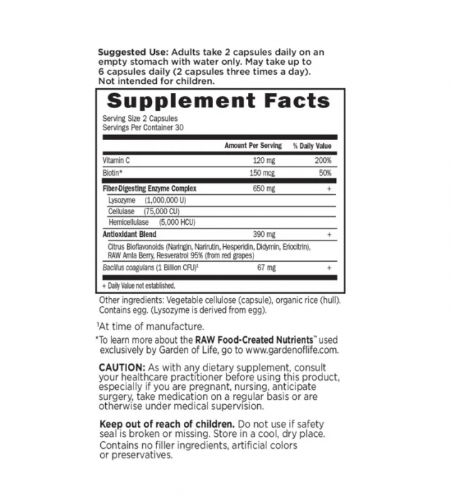 Flora Cleanse 60 capsule - Garden Of Life [2]