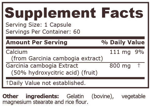 Garcinia 800mg 60 capsule - Pure Nutrition [2]