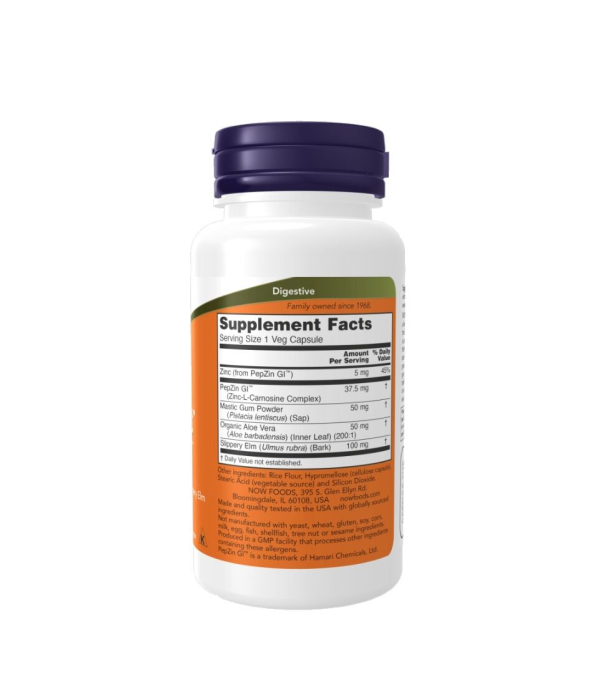 Gastro Comfort with PepZin GI 60 capsule - NOW Foods [2]